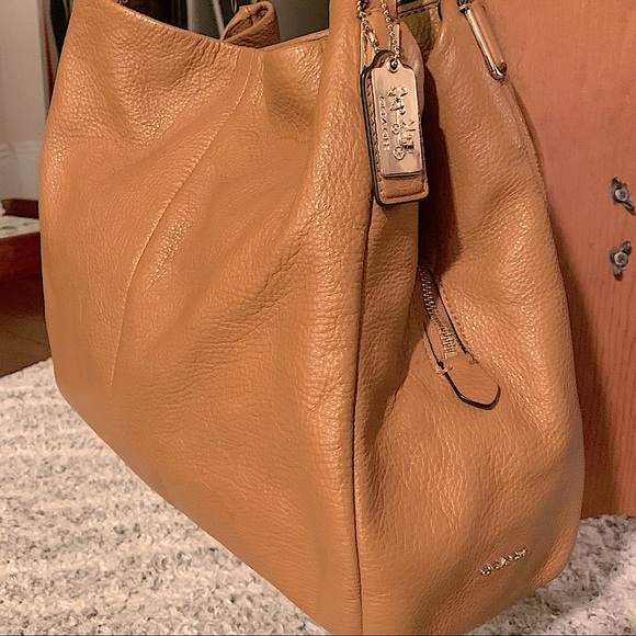 SOLD - COACH camel / tan colored satchel - Picture 4 of 12
